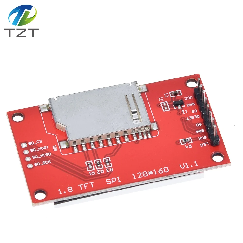 TZT 1,8 дюймов TFT lcd модуль ЖК-экран модуль SPI серийный 51 драйверы 4 IO драйвер TFT Разрешение 128*160 для Arduino