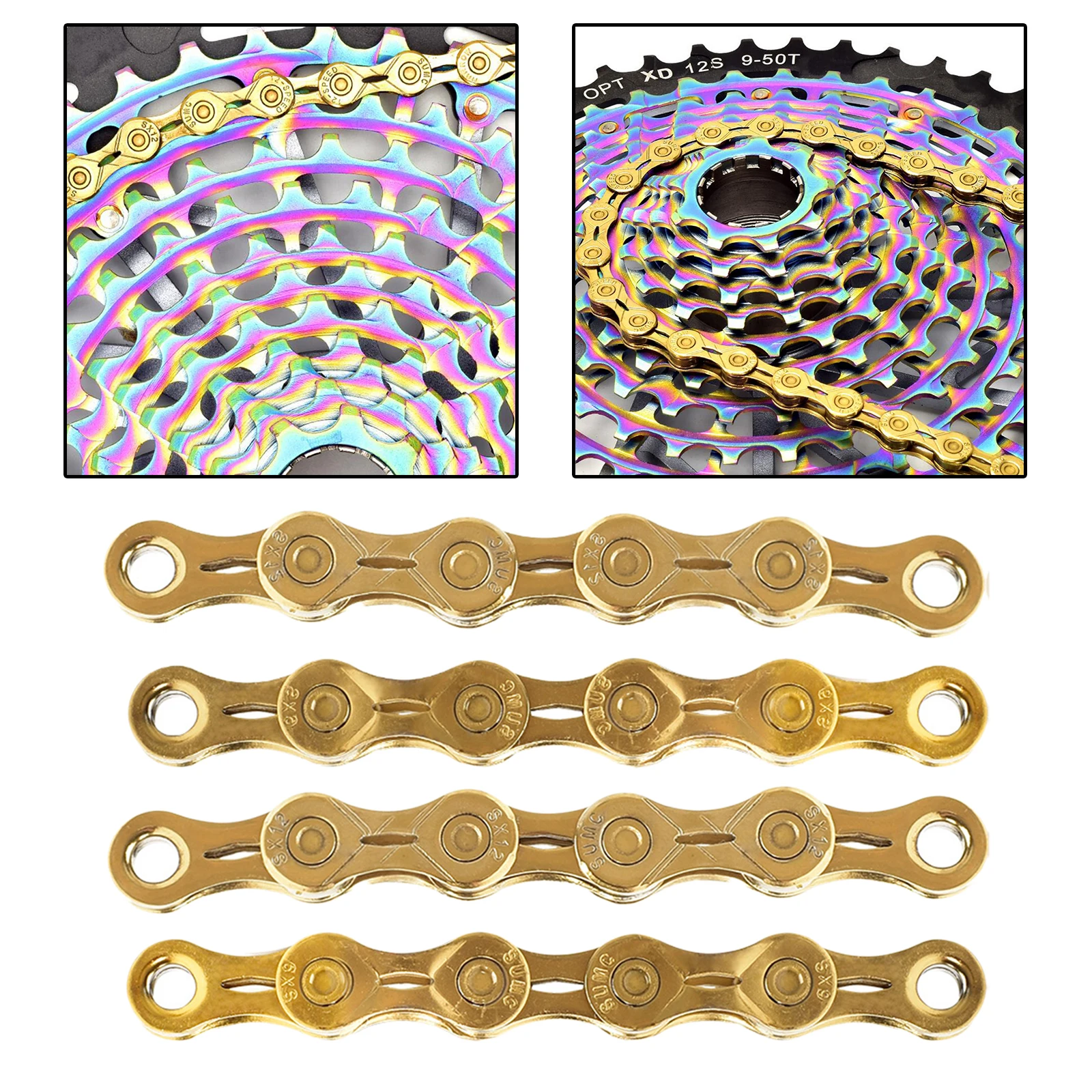 

9-Speed, 10-Speed, 11-Speed, 12-Speed Bicycle Chain Anti-rust Chrome Steel 116/126 Links MTB Bike Chains Cycling Component Parts