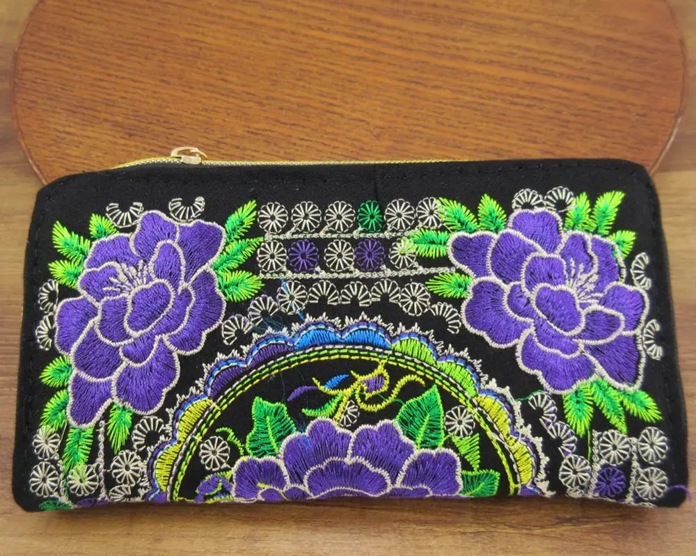 Винтажный этнический кошелек Hmong Thai держатель для карт хиппи сумка в этническом