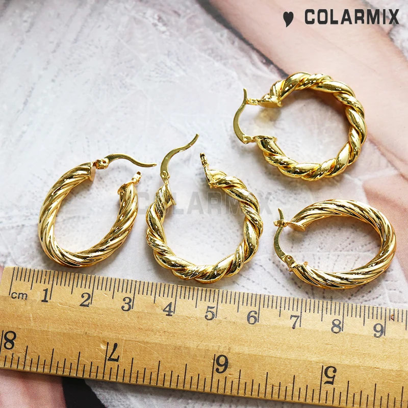 

8 pairs mix shape Hoop earrings stud earrings golden filled jewelry fashion jewelry accessories for women 51079