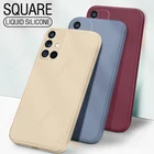 Чехол-накладка для S21, S20 FE Plus, S21, Note 20 Ultra, 10, 9, S10, S9, S8 Plus, из жидкого силикона