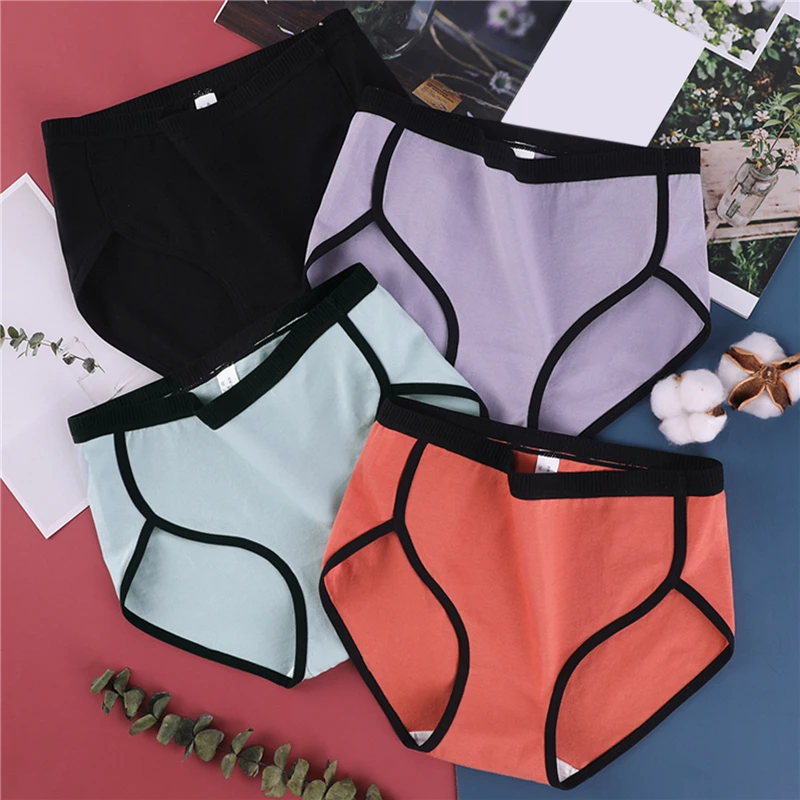 Women'S Quality Panties M-Xl Underwear Sexy Female Casual Solid Ladies Briefs New Underpants |