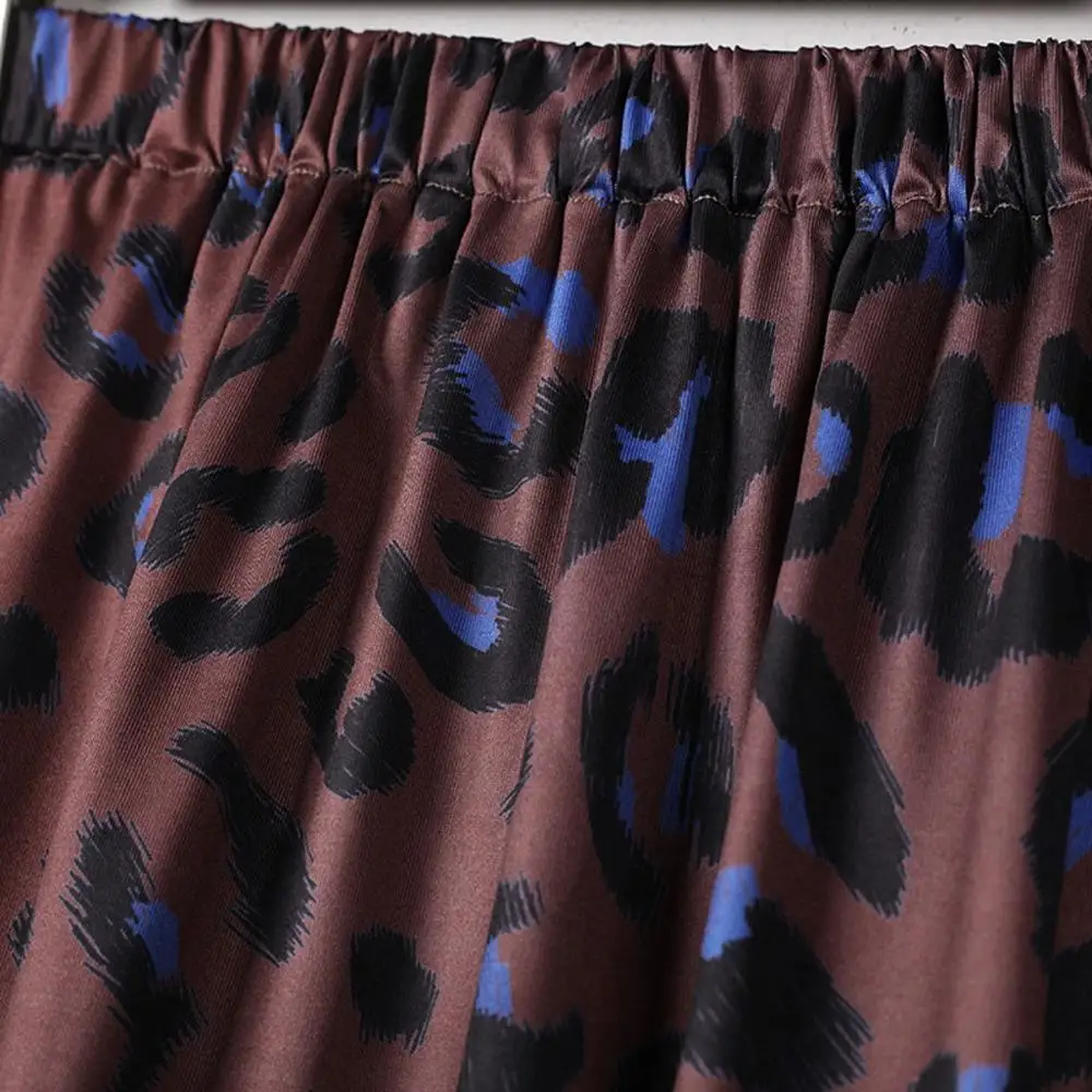 Летняя юбка 2020 модная женская с высокой талией и леопардовым принтом сексуальная