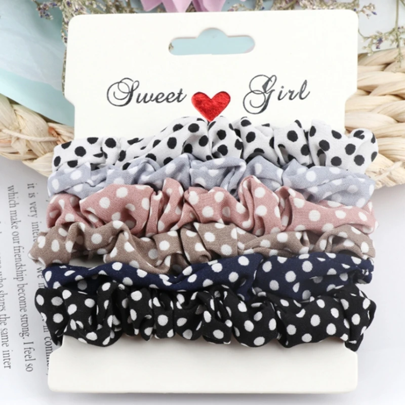 

5Pcs/6Pcs Flannel Hair Accessories Kids Girl Hair Ties Baby Hair Bands Hair Rope Headhand Decoration Hair Accessories