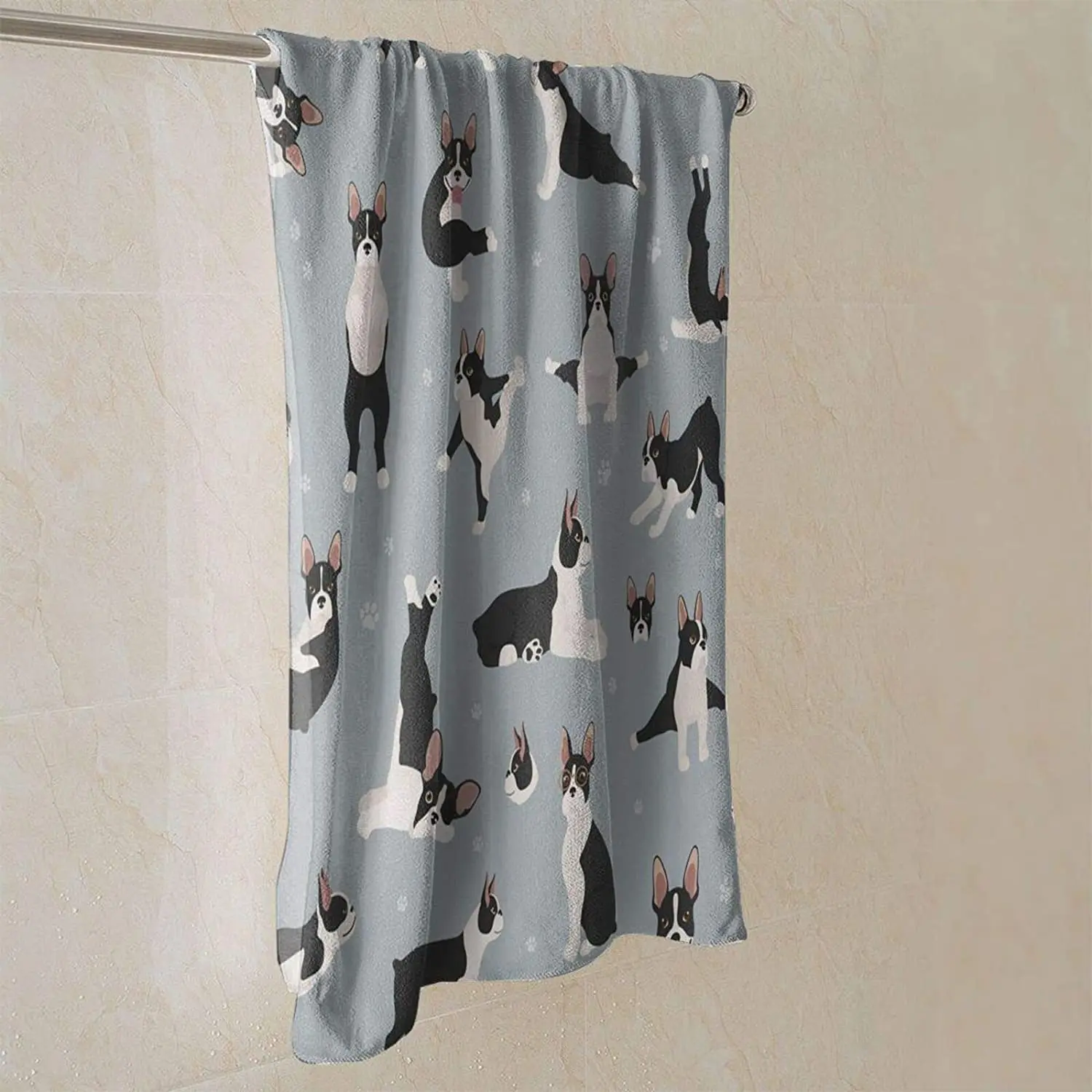 

Boston Terrier Daily Use Outdoor Sports Travel Swimming Bathroom And Kitchen And Beach Towels Bath Towels Are Softest