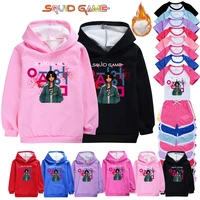 autumnwinter sweater anime squid game girls hoodie baby clothing tshirtpants 2piece set baby boys clothing outfits pyjamas