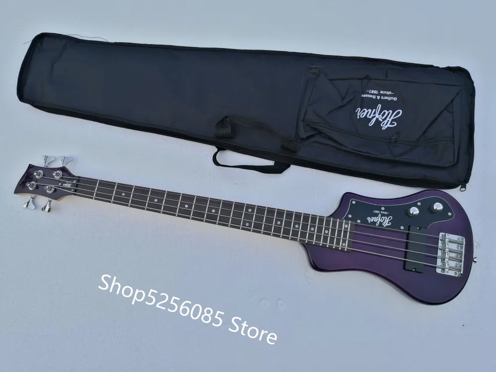 Фиолетовый бас hofner коротышка бас 4 струны на заказ hofner Мини Путешествия Бас красный цвет бас гитара