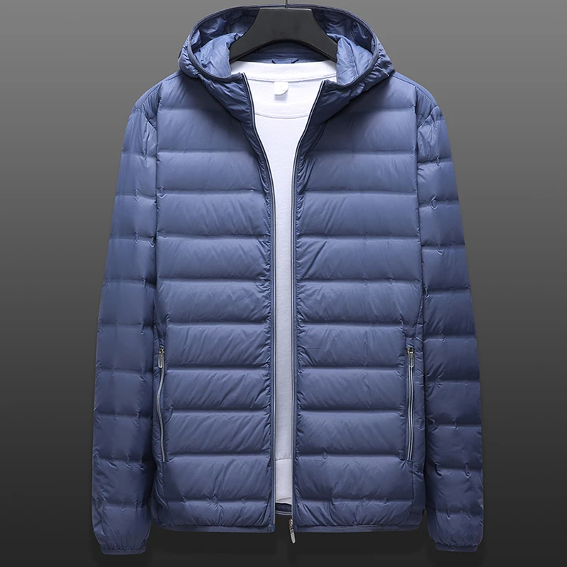 

Large Size Winter Hooded Ultra Light Down Jacket Men Windbreaker Outwear 90% White Duck Down Padded Puffer Warm Coat 6XL 7XL 8XL