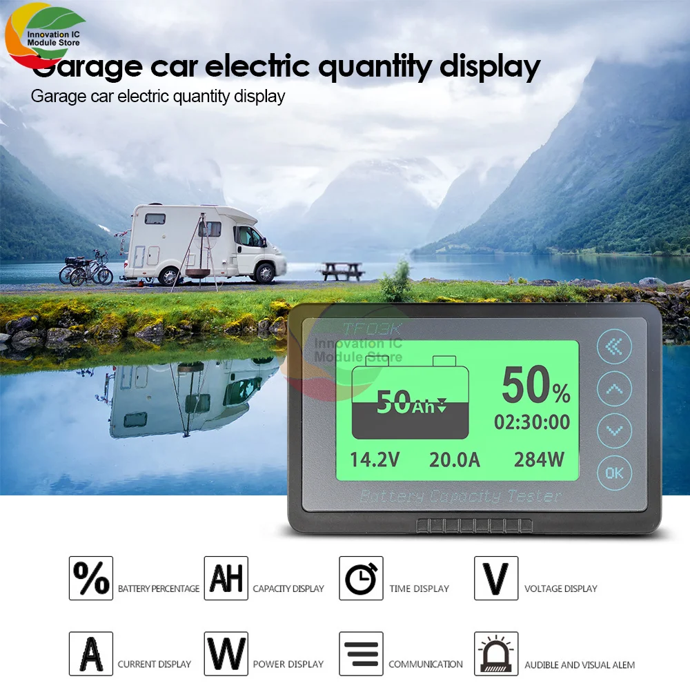 Счетчик кулонов TF03K с корпусом вольтметр цифровым дисплеем детектором емкости