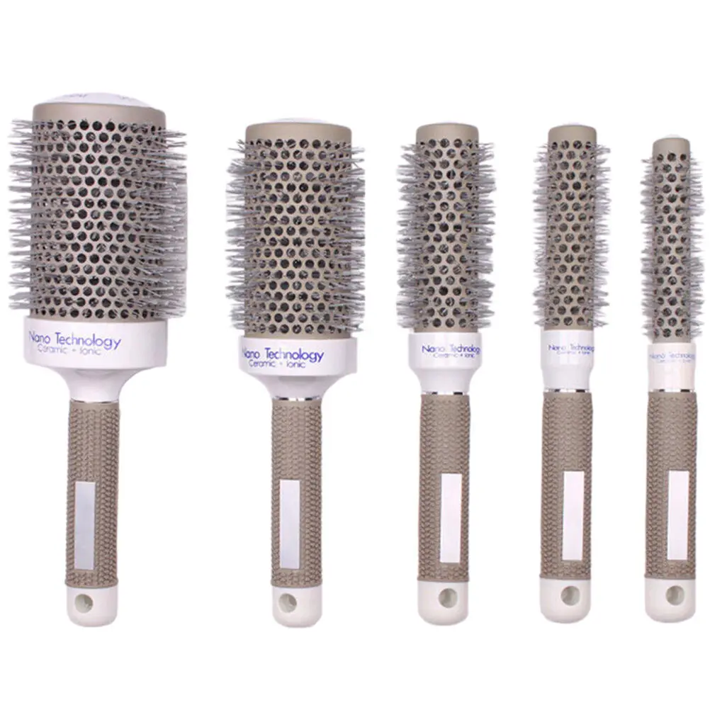 Новая Керамическая ионная круглая расческа 1 шт. Парикмахерская щетка для