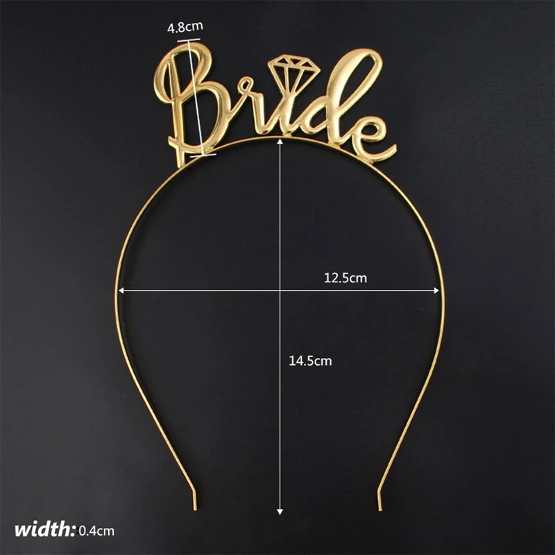 Bride Crown Hairband Girl Wedding Hair Accessories Rose Gold Silver Children Party Hoop Handmade Alloy Hairbands Marry Gift | Детская