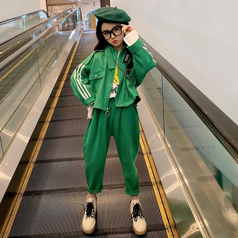 Модная брендовая детская одежда комплект из двух предметов для девочек