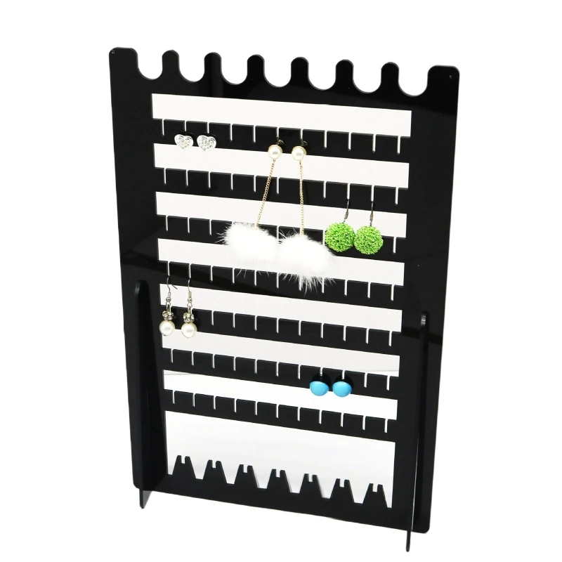

Black Earring Display Organiser Jewelry Rack Stand Earrings Showcase Studs and Dangle Earrings for Shop Exhibition