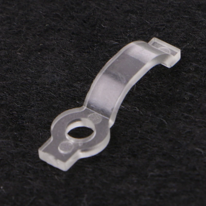 

2021 New 100 Pcs Mounting Bracket 10mm Fixing Clip For 5050 LED Strip Light with Screws