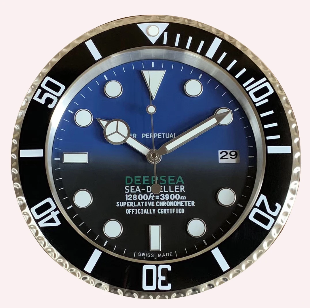 Большие настенные часы с градиентом современный дизайн Светящиеся Настенные