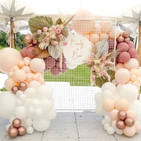 144pcslot white dusty pink balloons birthday wedding decoration metal rose gold apricot balloons party baby shower decor