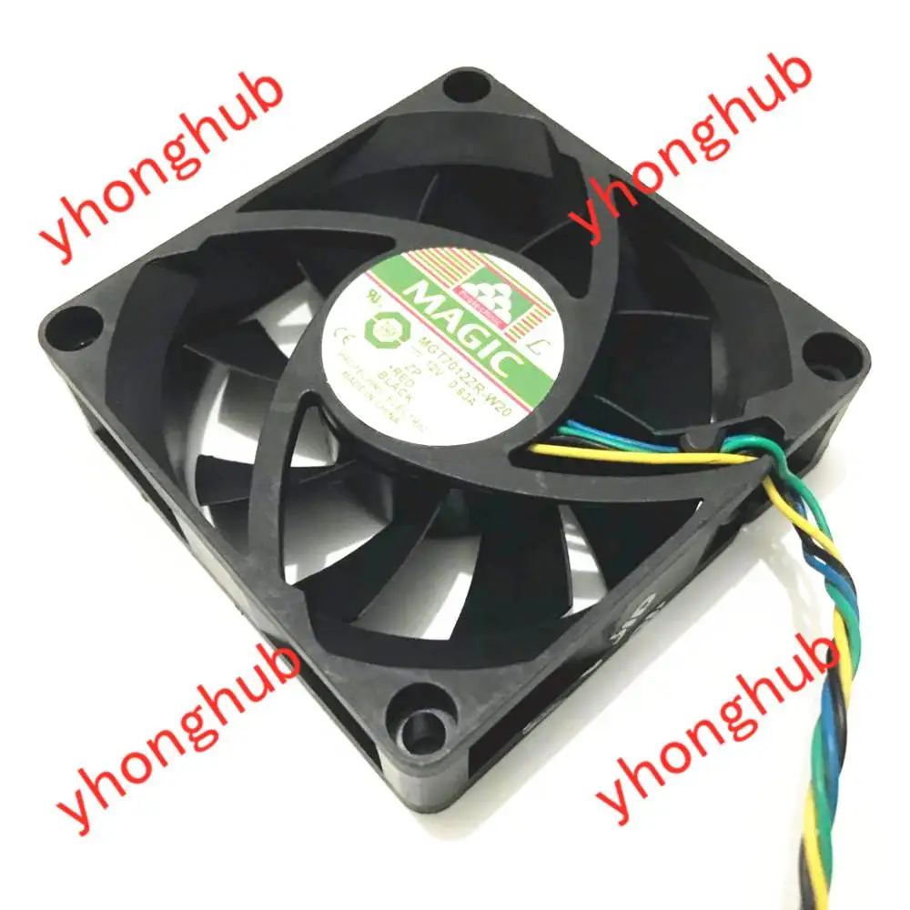 MAGIC MGT7012ZR W20 DC 12V 0.63A 70x70x15 мм вентилятор охлаждения сервера|square fan|server fandc fan 12v |