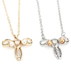 Женское Ожерелье для матки с перламутровым цирконом, медицинское ювелирное изделие, символ медицины, женское ожерелье, гинекологический подарок на Рождество
