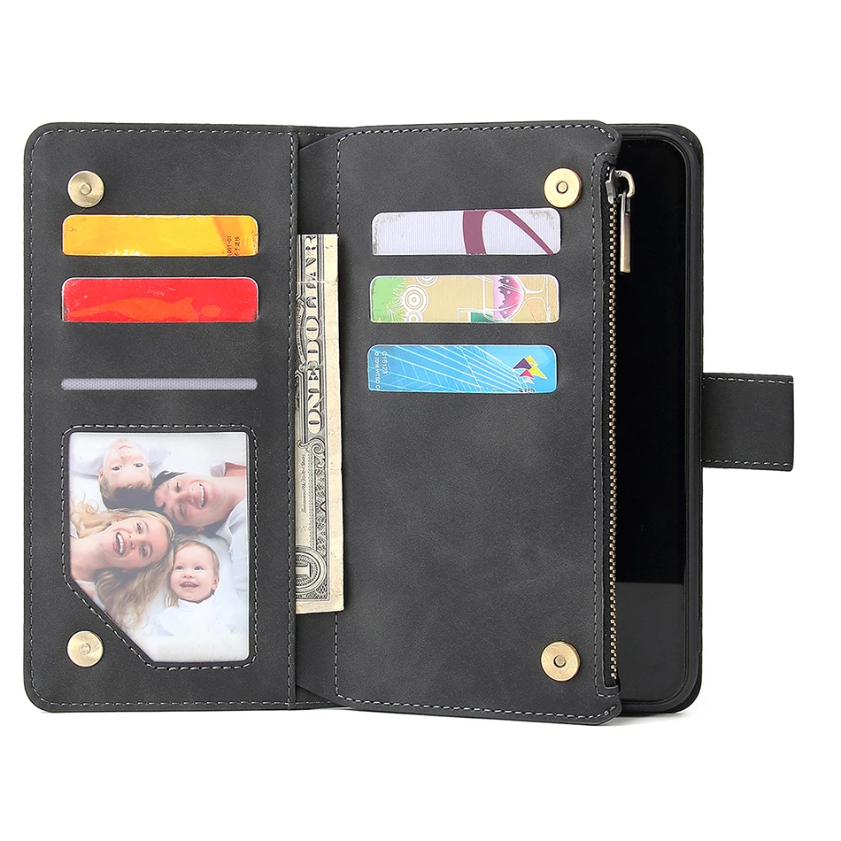 Для Funda samsung Note10+ чехол для телефона роскошный кожаный кошелек с молнией держатель для карт чехол для samsung Galaxy A50 A70(A7) A705F