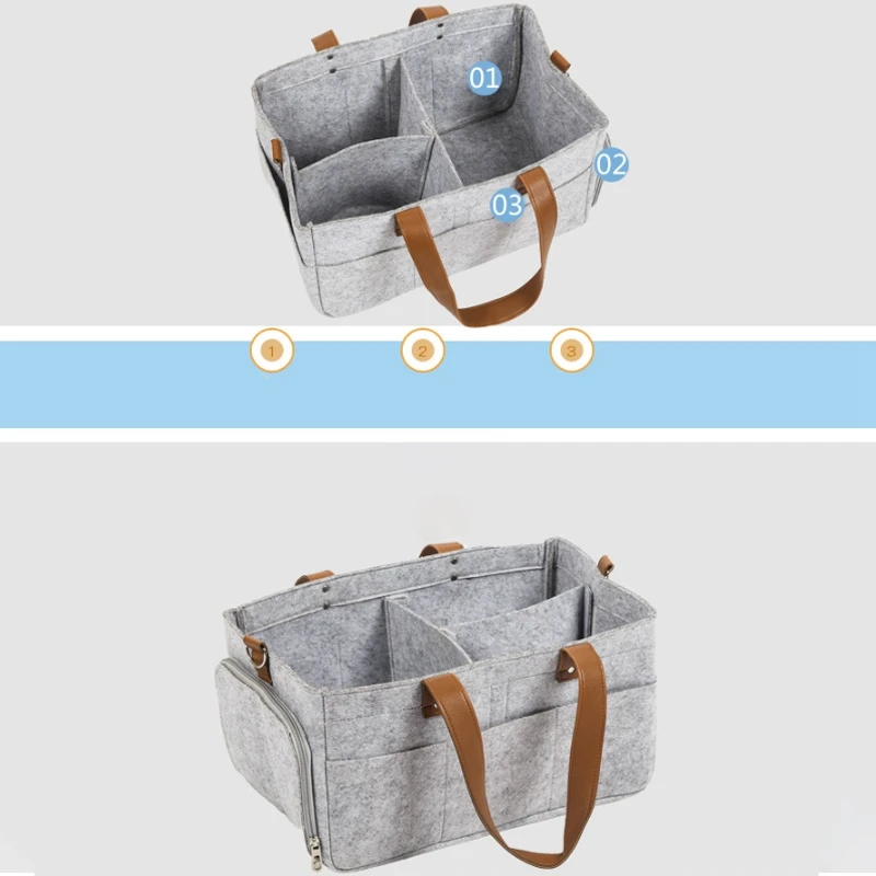 Felt Debris Storage Bag Collapsible Diaper Tote | Дом и сад