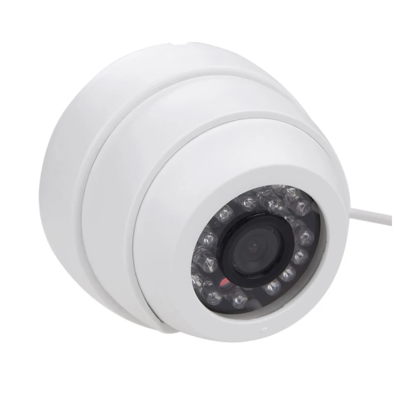 1/3 CCD 1000TVL 24 светодиодный ИК охранная Крытая купольная камера видеонаблюдения 3,6 мм PAL