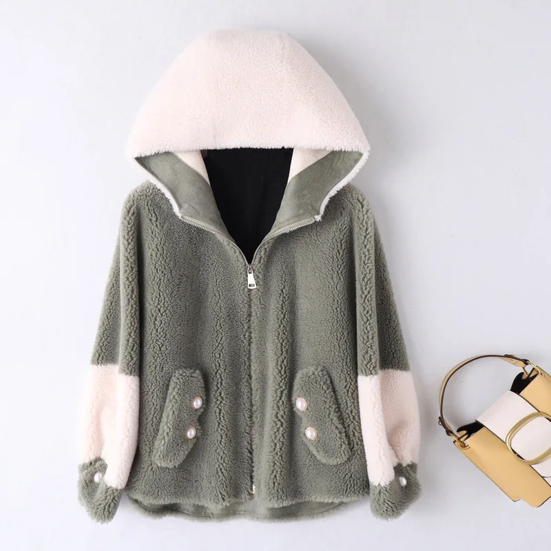 Осенне-зимнее пальто женская одежда 2020 уличное из натурального меха шерстяная