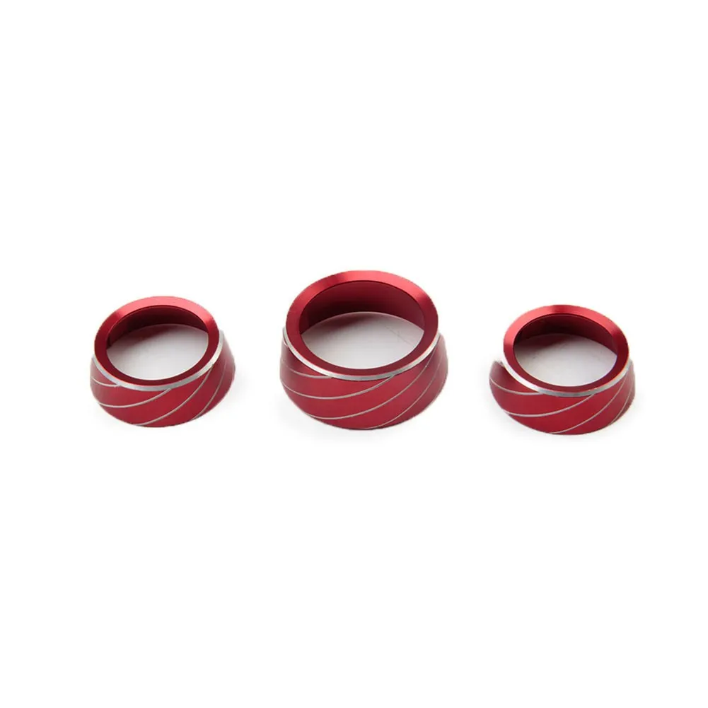 

3pcs Car Air Conditioning Switch Knob Decorative Ring Fit FOR Dodge Charger 2015+/challenger 2015+/RAM 2012-2017
