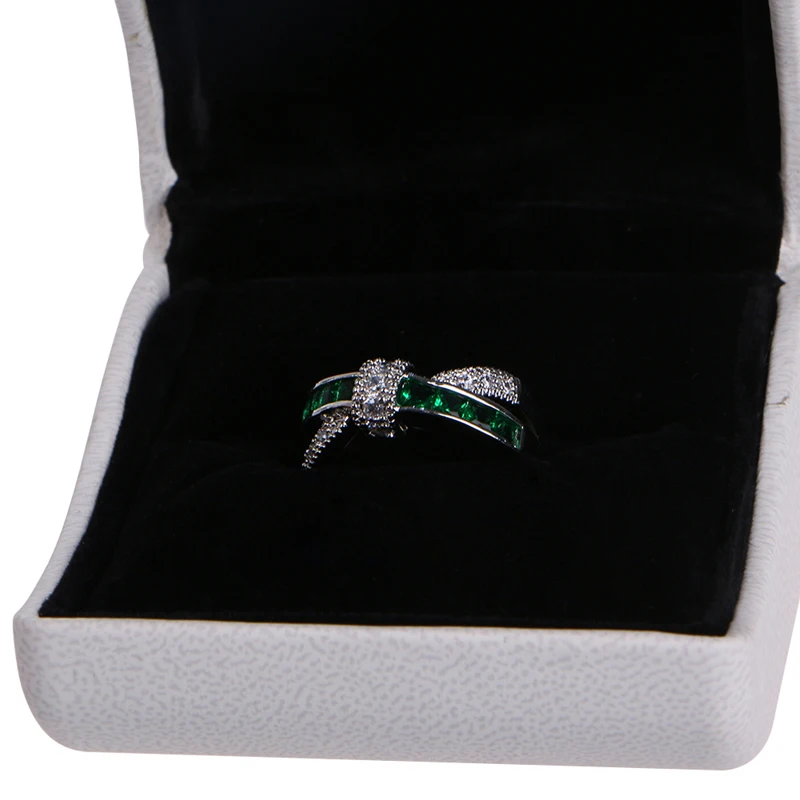 

LED Lighted Earring Ring Box Faux Leather Wedding Engagement Jewelry Display Hot