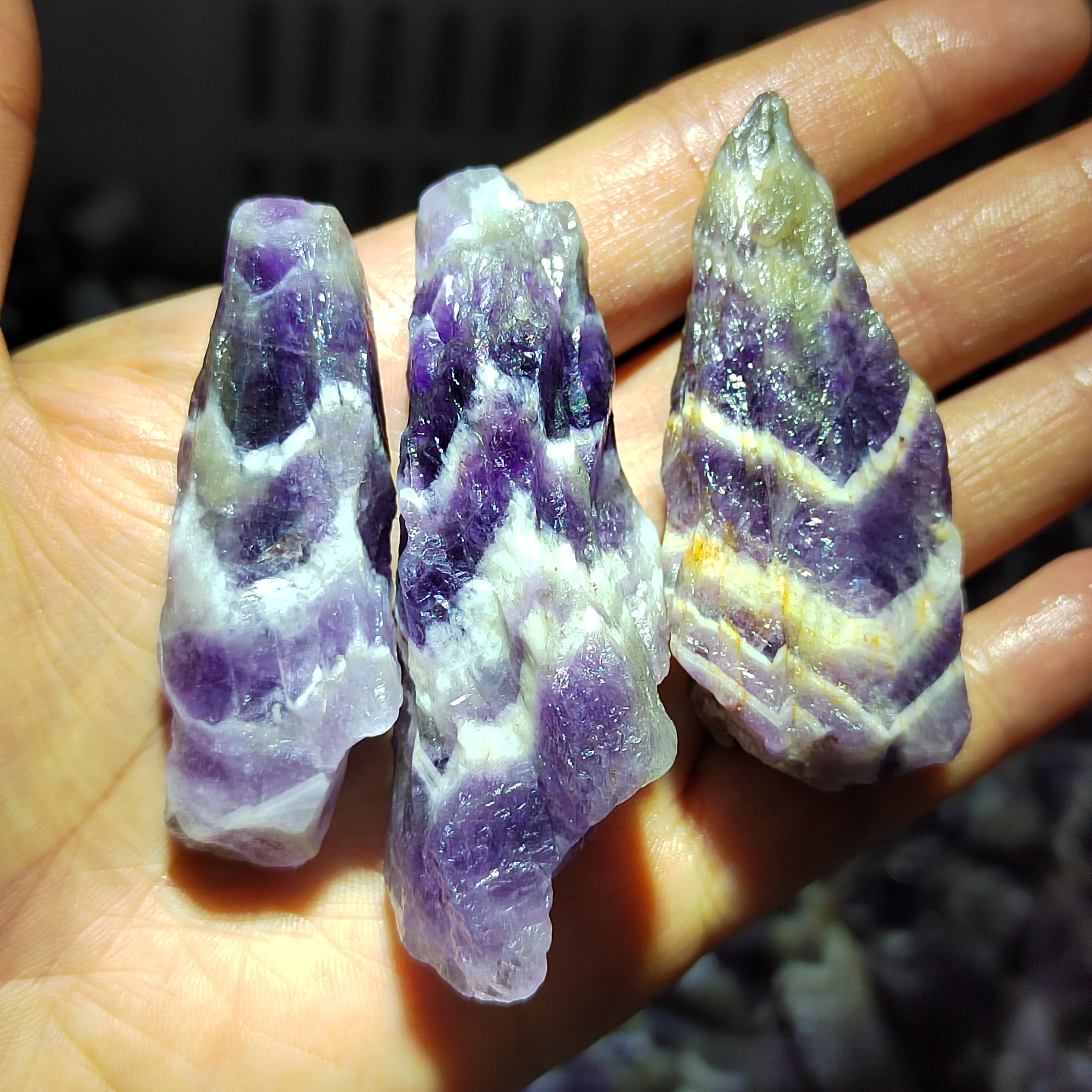7pcs Dream Amethyst natural rough raw stone energy healing home decoration mineral specimens manual DIY jewelry supplier | Дом и сад