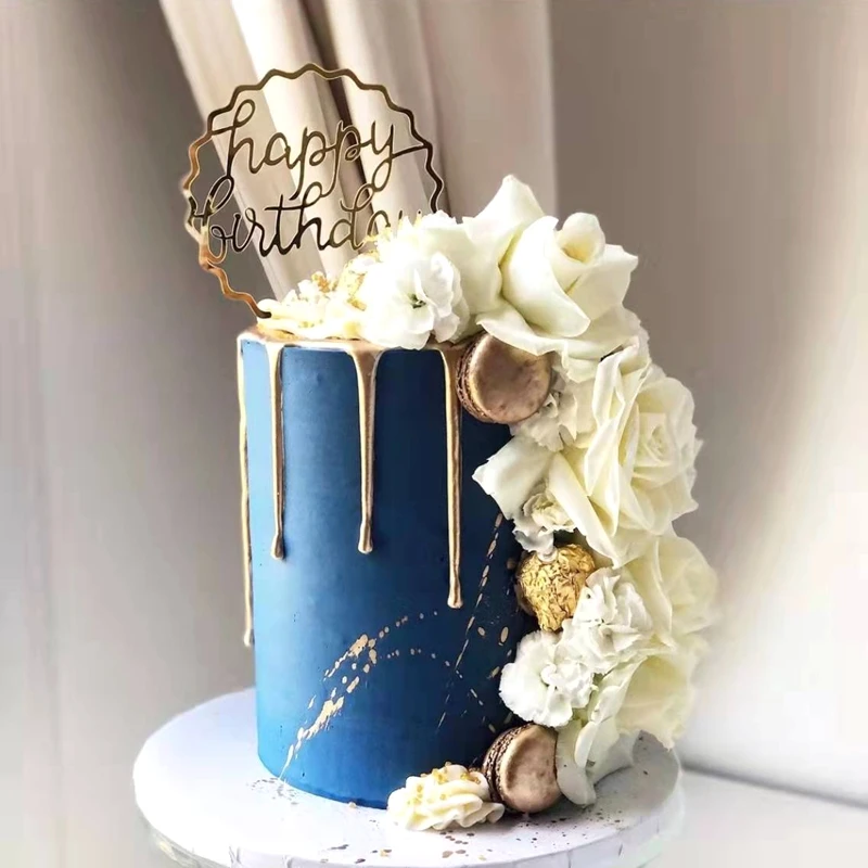 33 вида украшений для торта с днем рождения Золотое акриловое украшение детского