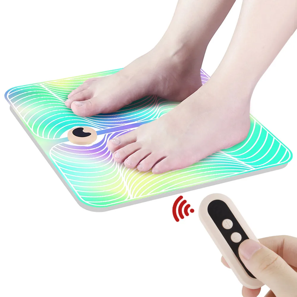 

EMS Foot Massage Mat Electric Foot Massager Rainbow Color Feet Muscle Simulator Pad Improve Blood Circulation Ache Pain Relief