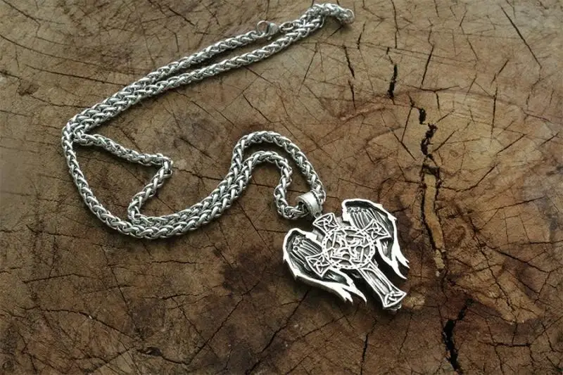 Талисман с перекрестными крыльями античный защитным кулоном Archangel для мужчин