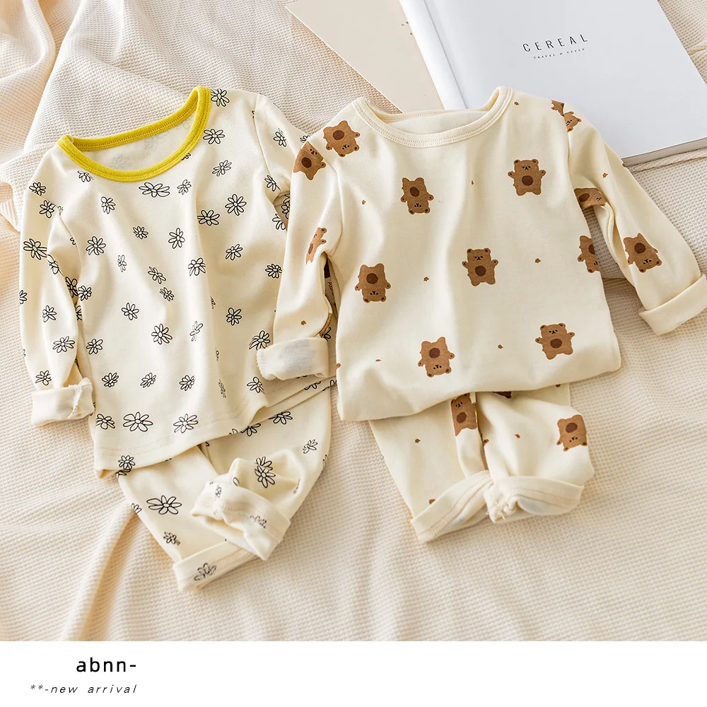 

Spring Autumn Infant Baby Boys Girls Long Sleeve Cartoon Printing Tops + Pants Suit 2pcs Clothing Leisure Wear Kids Clothes Sets