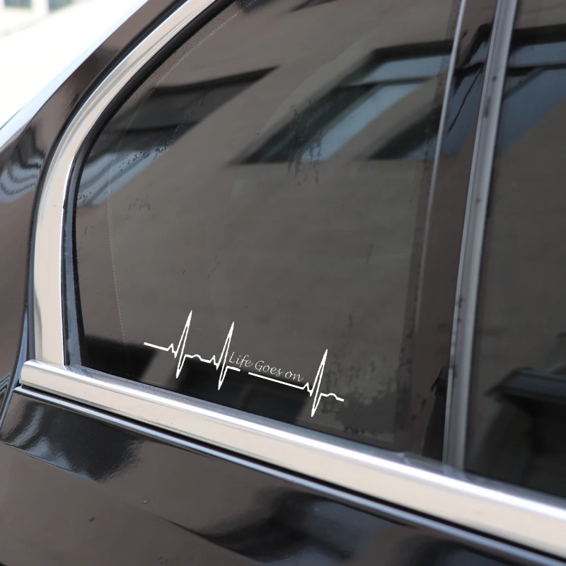 DAWASARU Heart Beat Trackpad Life Goes on Nice наклейка черный серебристый виниловый автомобильный