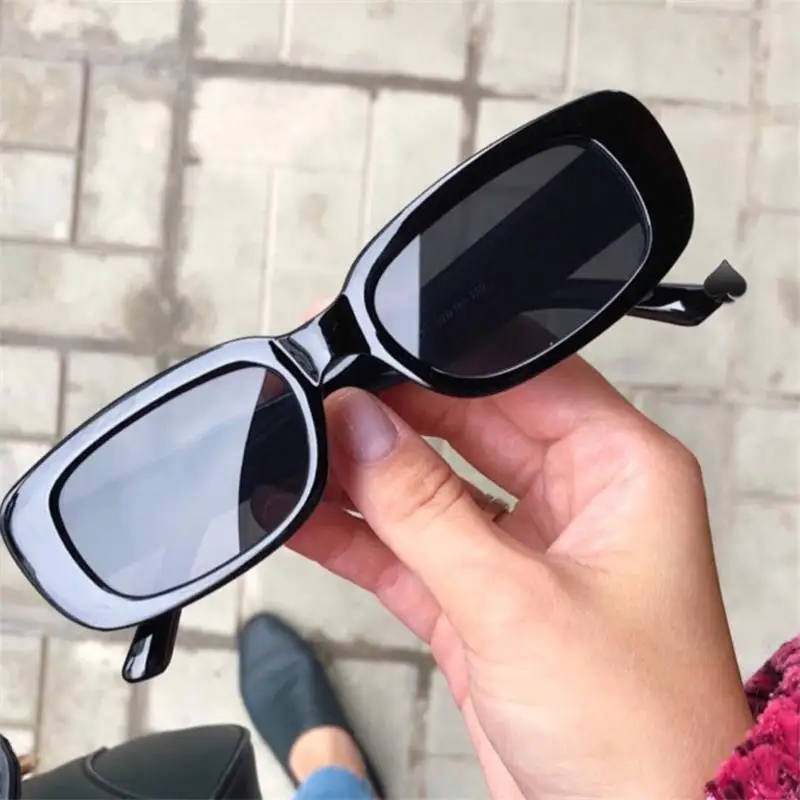 Маленькие черные квадратные очки люксовый бренд винтажные Ретро солнцезащитные