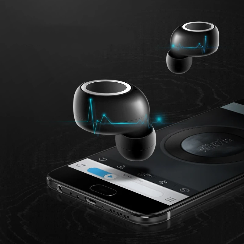 Fanshu Bluetooth 5 0 наушники вкладыши TWS с Беспроводной в ухо Беспроводные спортивные