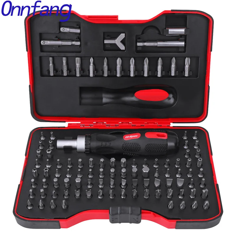 

Onnfang 101pcs Ratchet screwdriver set chrome vanadium steel screwdriver bit set screwdriver screwdriver tool