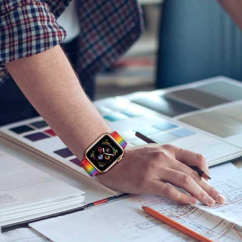 Ремешок для часов Apple Watch Series 3/2/1 38 мм 42 нейлон мягкая замена спортивный ремешок