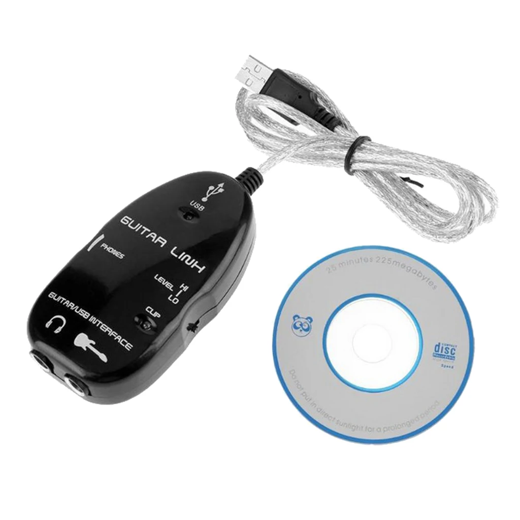 Переходник с гитары на usb интерфейса аудиоадаптер для кабеля записи ПК/mac|Детали и