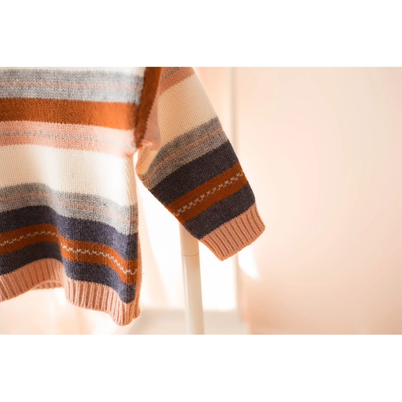 

2021 Spring Boys Clothes Striped Boys Sweaters Knit Kids Pullover