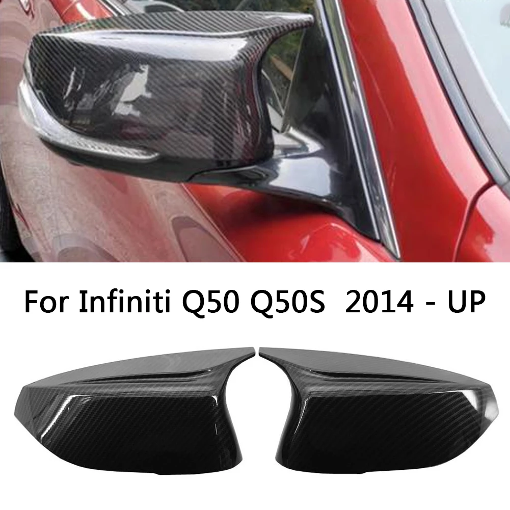 

Carbon Pattern Rearview Mirror Shell for Infiniti Q50 Q50S Q70 Q60 QX30 Side Wing Mirror Cover Cap Car Exterior Decoration