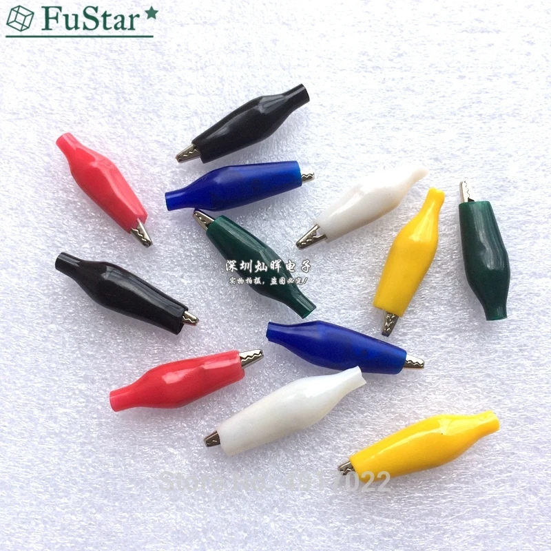 12 шт изоляция металлический зажим крокодил Электрический Тесты 28 мм Красочные