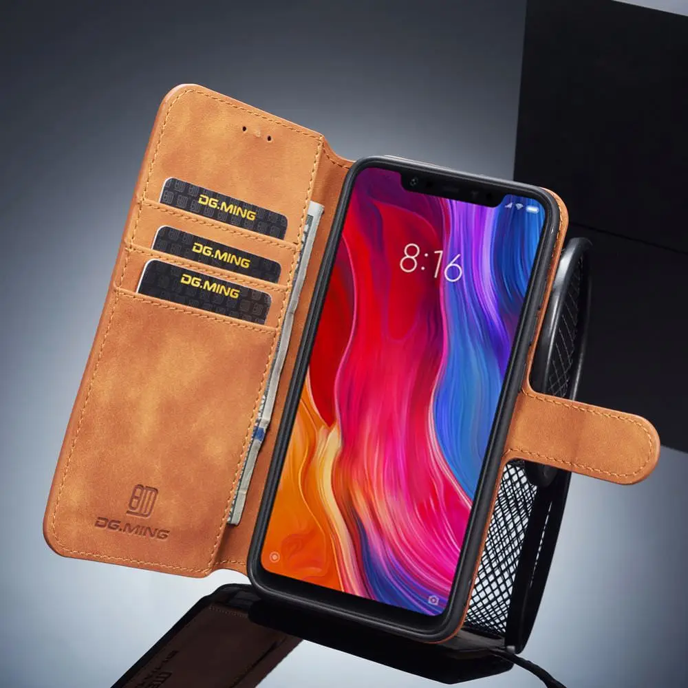 L FADNUT винтажный Чехол кошелек для Xiaomi Mi 8 A2 Lite Pocophone F1 Роскошный кожаный чехол с