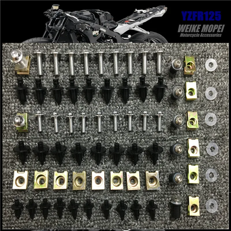 

CNC Fairing Bolt Kit Body Screws plastic Expansion screw Clips Fit For Yamaha YZFR125 R1