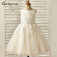 aline tulle ivory lace appliques first communion dresses for girls pearls beadings sashes flower girl dresses girls prom dresses