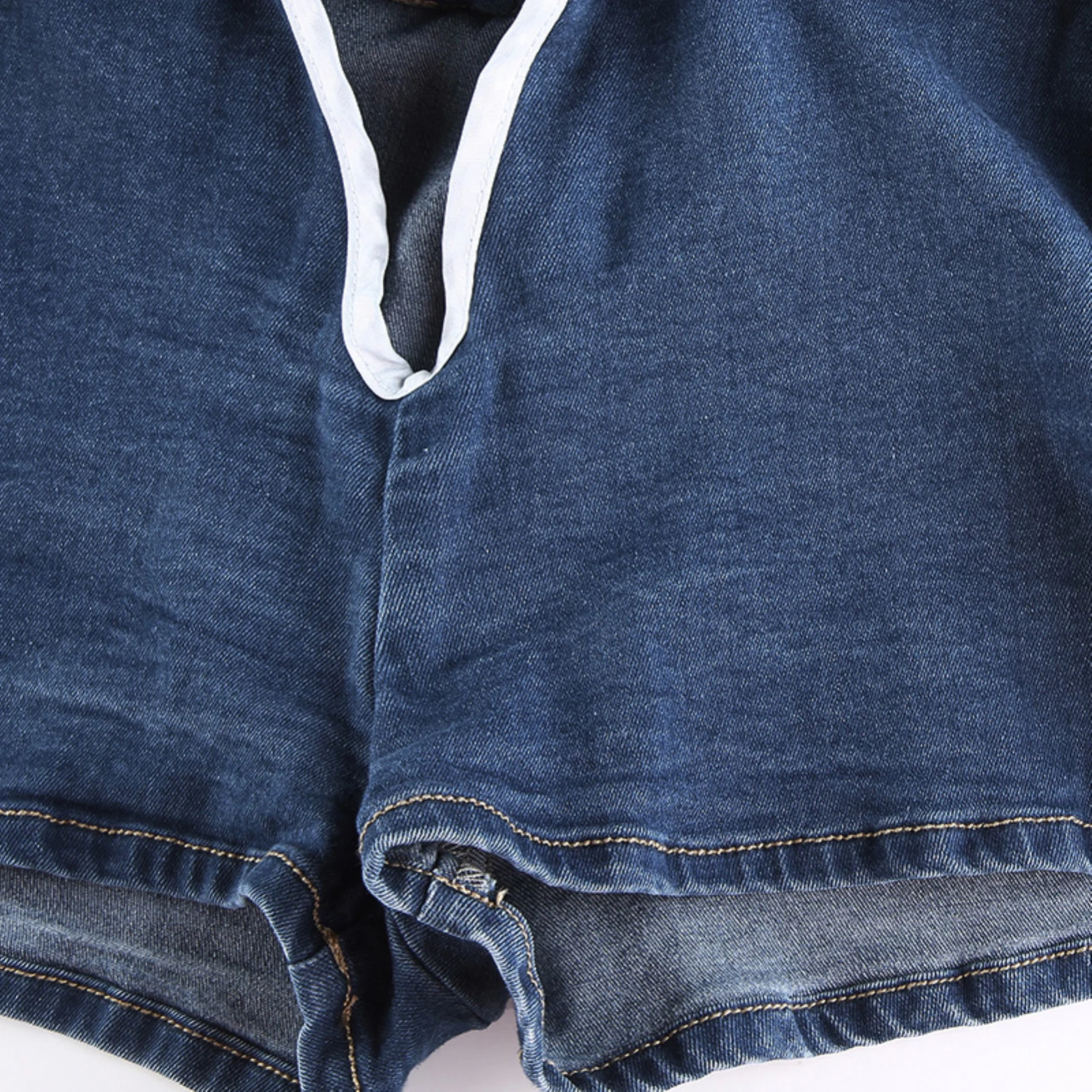 

Women Stylish Solid Color High Waist Ruffle Mini Pleated Denim Skirt Streetwear