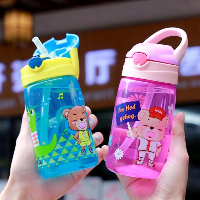 430 мл Детская школьная портативная поилка для животных с ручками детские чашки