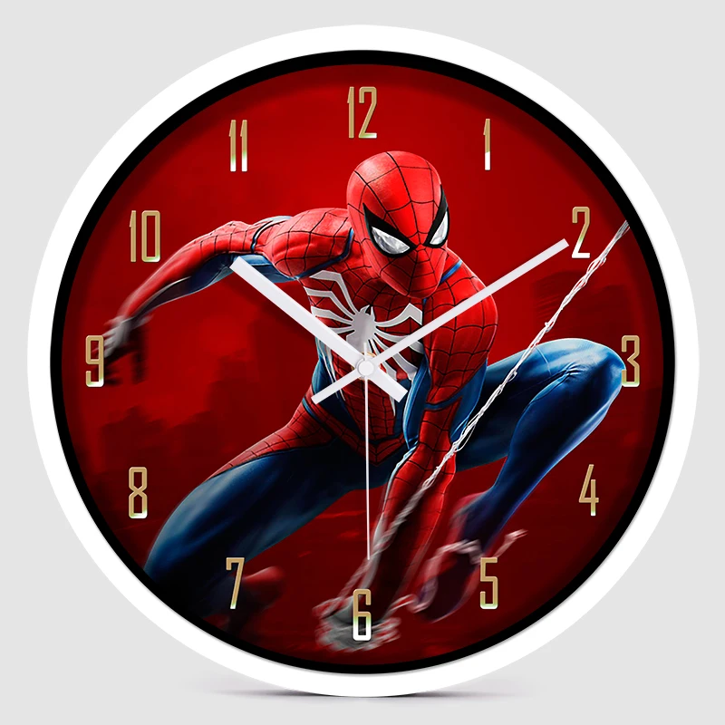12 inches Silent Cartoon Super Hero Avenger Wall Hanging Clock Colorful Modern Room Bedroom Home Decorative 2