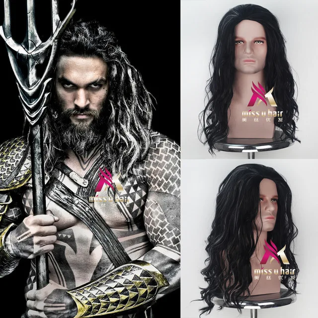 Хэллоуин мужской Аквамен косплей парик Артура Карри длинные волнистые ролевые волосы парик костюмы