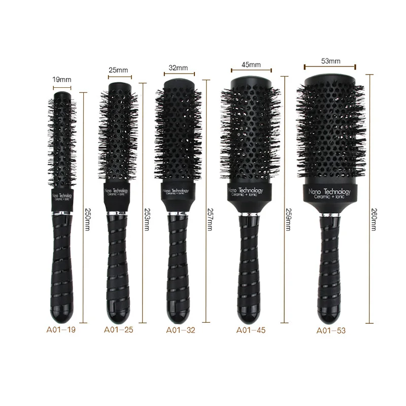 Щетка для волос воздушная щетка сушки в 5 шт набор керамическая + ионная круглая